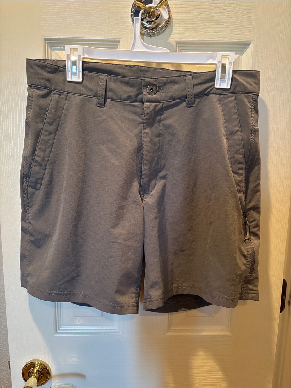 The North Face Men's Performance Hiking Shorts Grey Stretch Drawstring Size 32